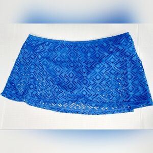Blue Catalina Crochet Skirt Style Swim Bottom M 8/10